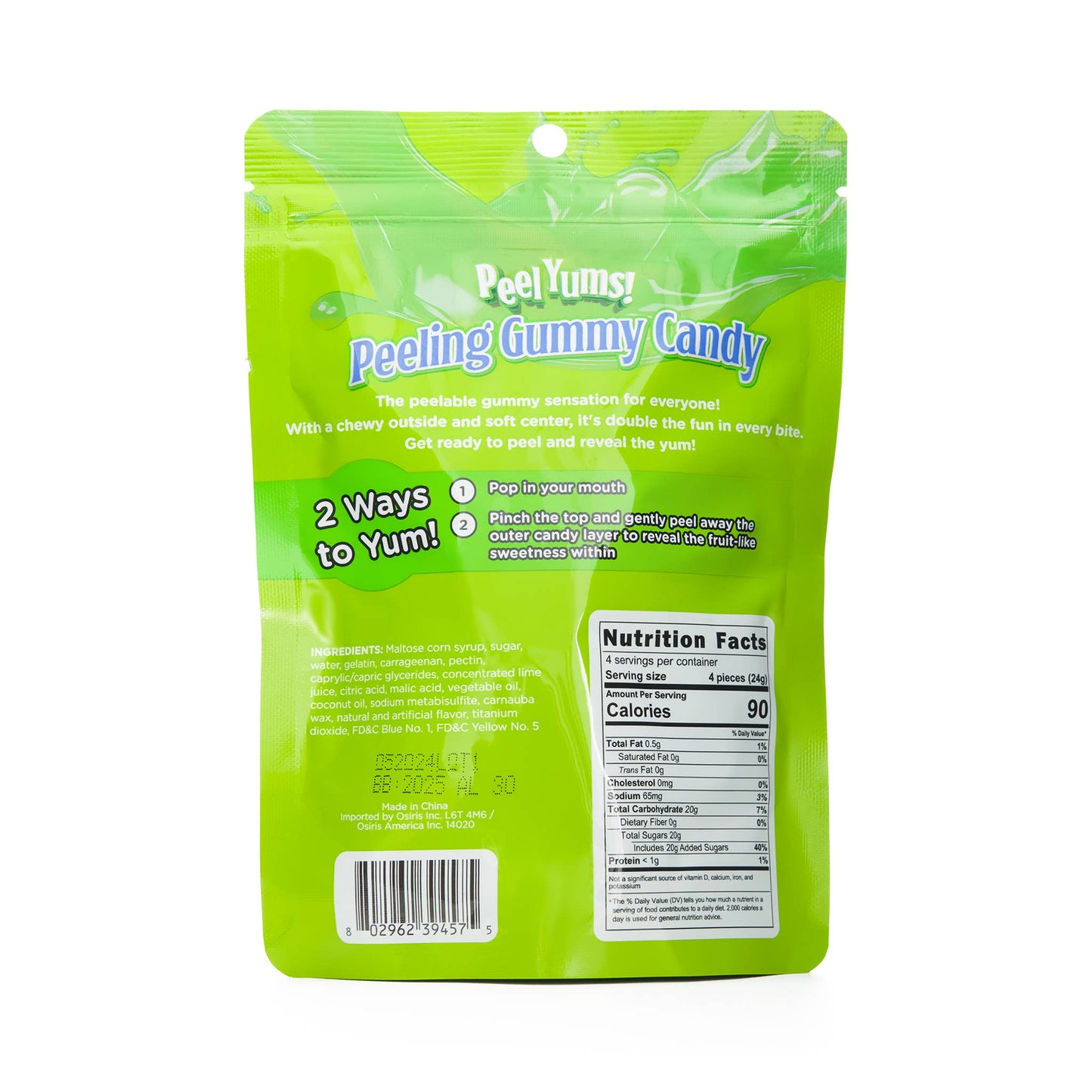 Showcase - PeelYums Peeling Gummies 3D Fruit Candy (3.5oz) Exclusive: Sour Lime