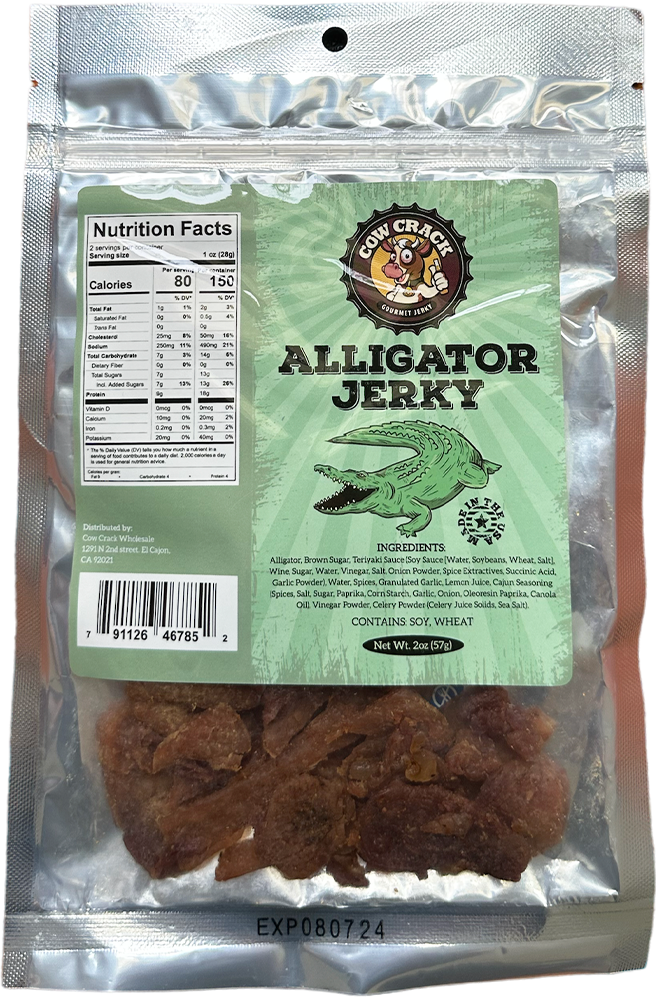 Cow Crack Wholesale - Cow Crack Alligator Jerky 2 oz