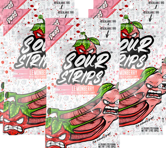 Cow Crack Wholesale - Sour Strips Duos LemonBerry 3.4 OZ