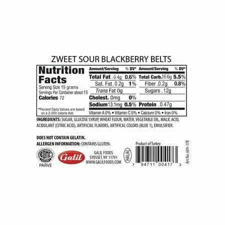 Galil Brands - Sour Blackberry Belts | Zweet | 10 oz