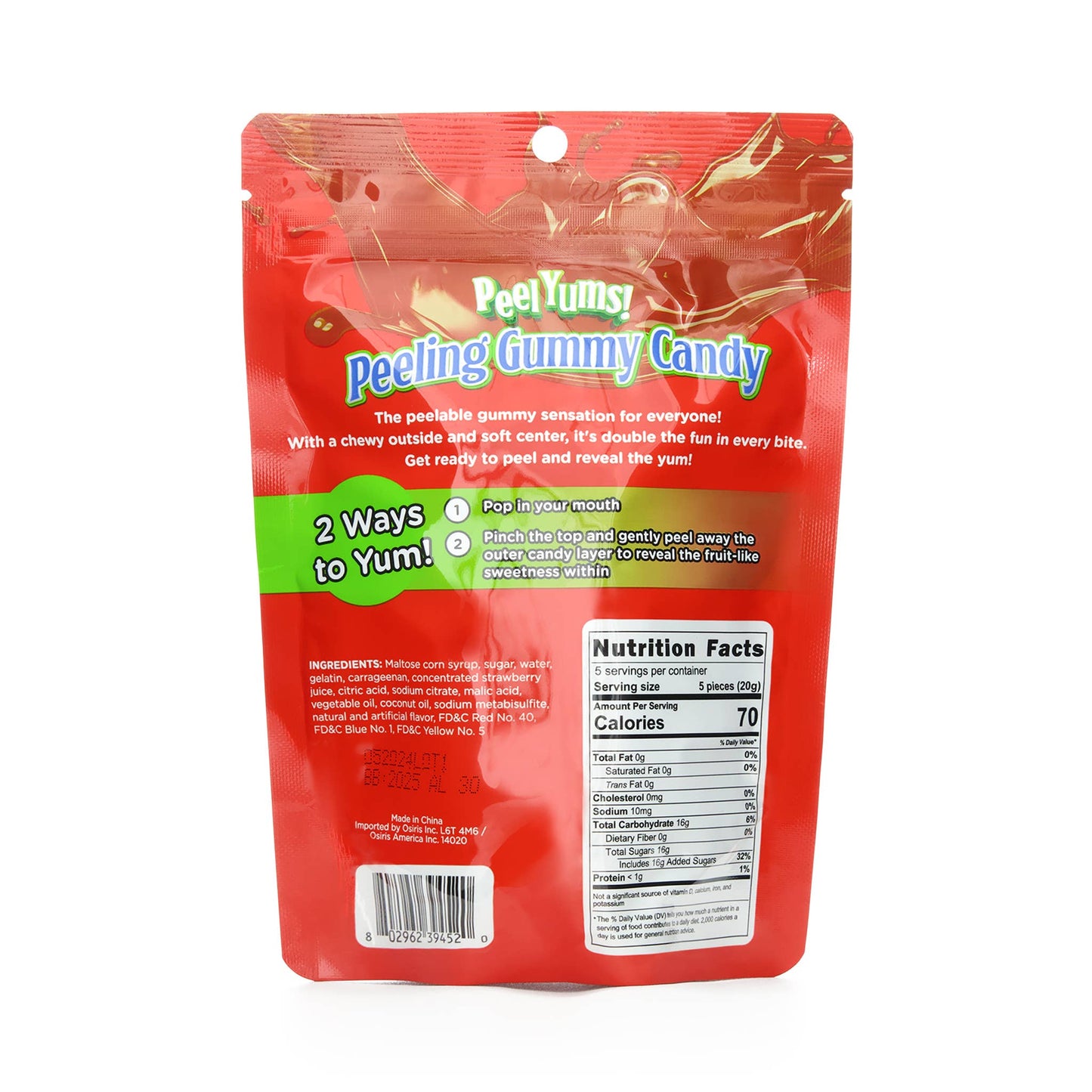 Showcase - PeelYums Peeling Gummies 3D Fruit Candy (3.5oz) Exclusive: Mango