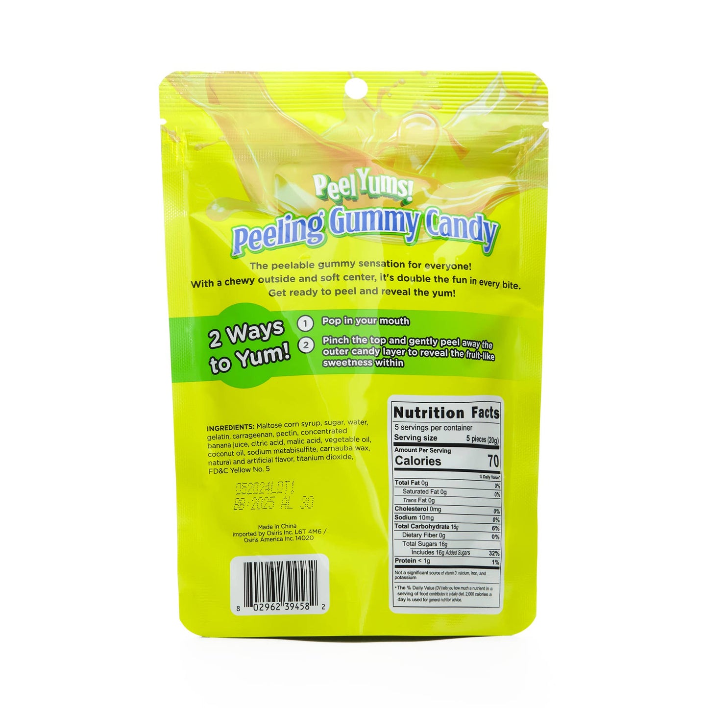 Showcase - PeelYums Peeling Gummies 3D Fruit Candy (3.5oz) Exclusive: Mango