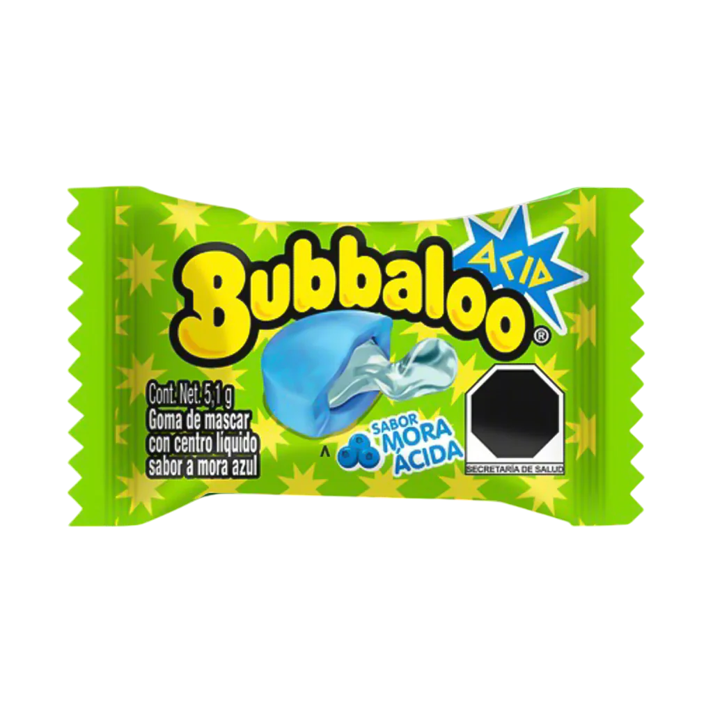 Global Bite Co - Bubbaloo Gum Sour Blueberry 47pcs (Mexico)