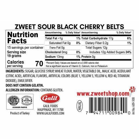 Galil Brands - Sour Black Cherry Belts | Zweet | 10 oz