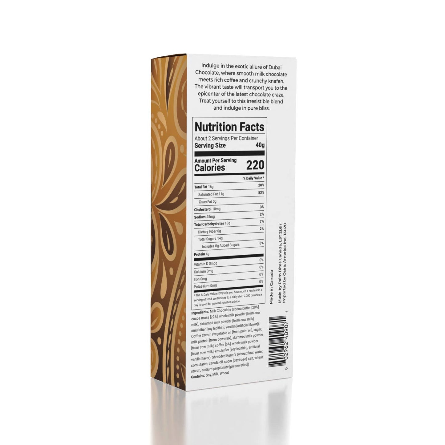 Showcase - Dubai Chocolate Bar Limited Edition Arabica Coffee by Oasis Treasures (75g)
