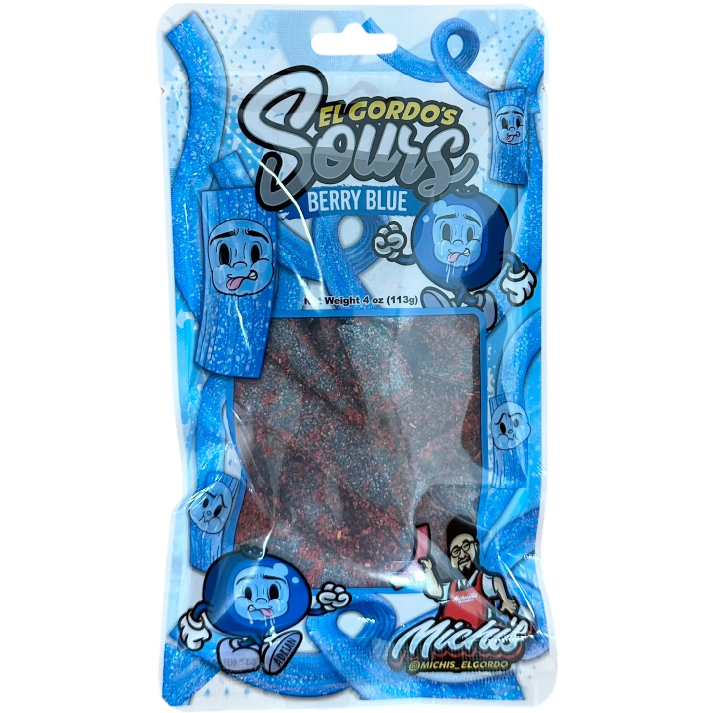 Cow Crack Wholesale - El Gordo Berry Blue Chamoy Sours 4 oz