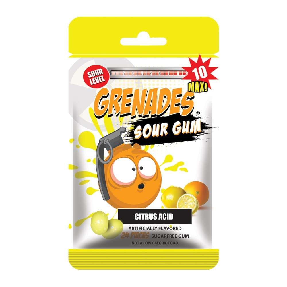 Cow Crack Wholesale - Grenades Sour Gum Citric Acid 30 Count Bag
