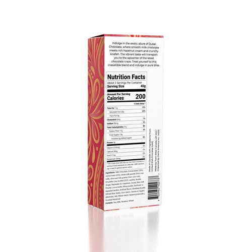 Showcase - Dubai Chocolate Bar Hazelnut Cream by Oasis Treasures (75g)