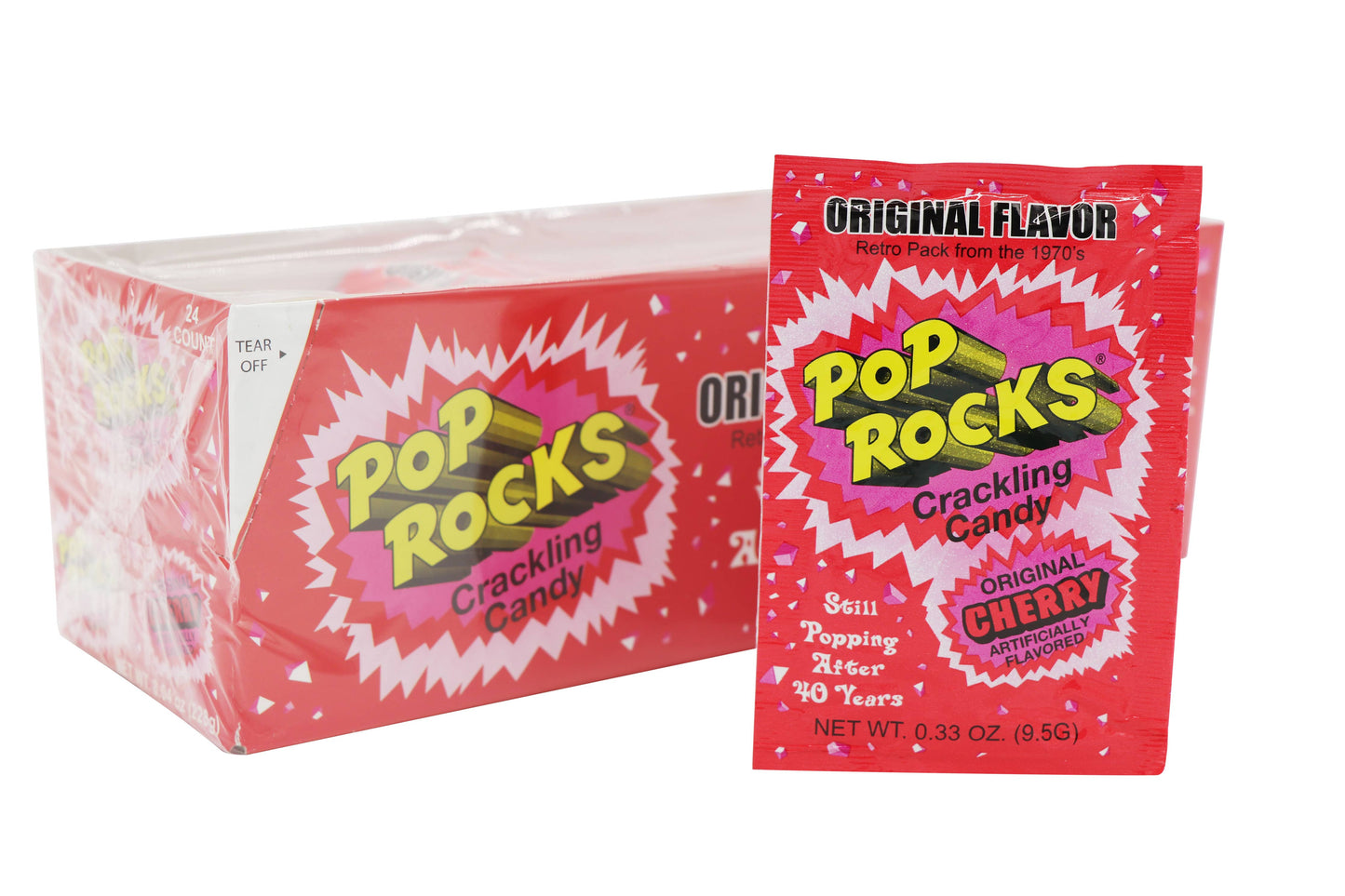 Grandpa Joe's Candy Shop - Pop Rocks, Cherry, 0.33oz, 24Ct Case