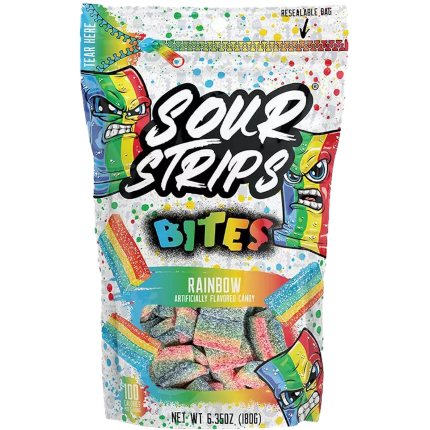 Cow Crack Wholesale - Sour Strips Rainbow Bites 6.35 oz
