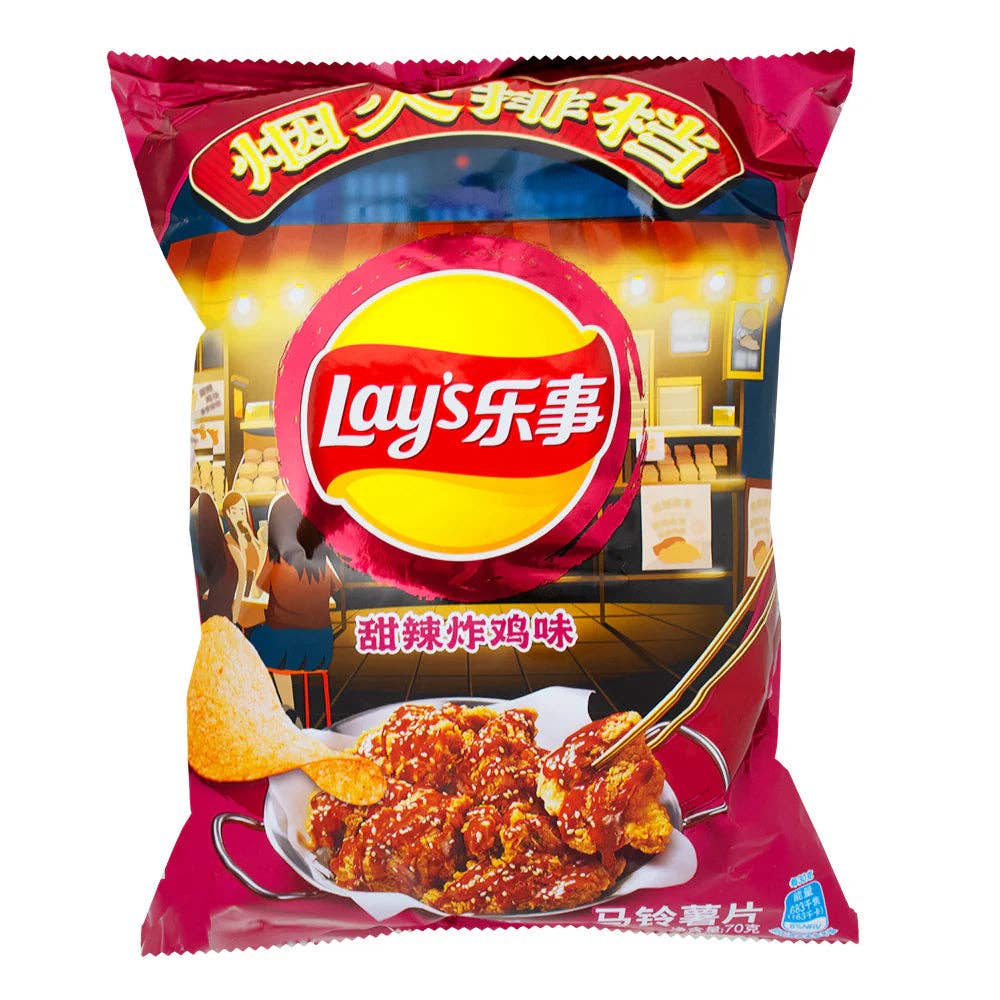 Global Bite Co - Lays Chips Sweet & Spicy Fried Chicken 70g (China)