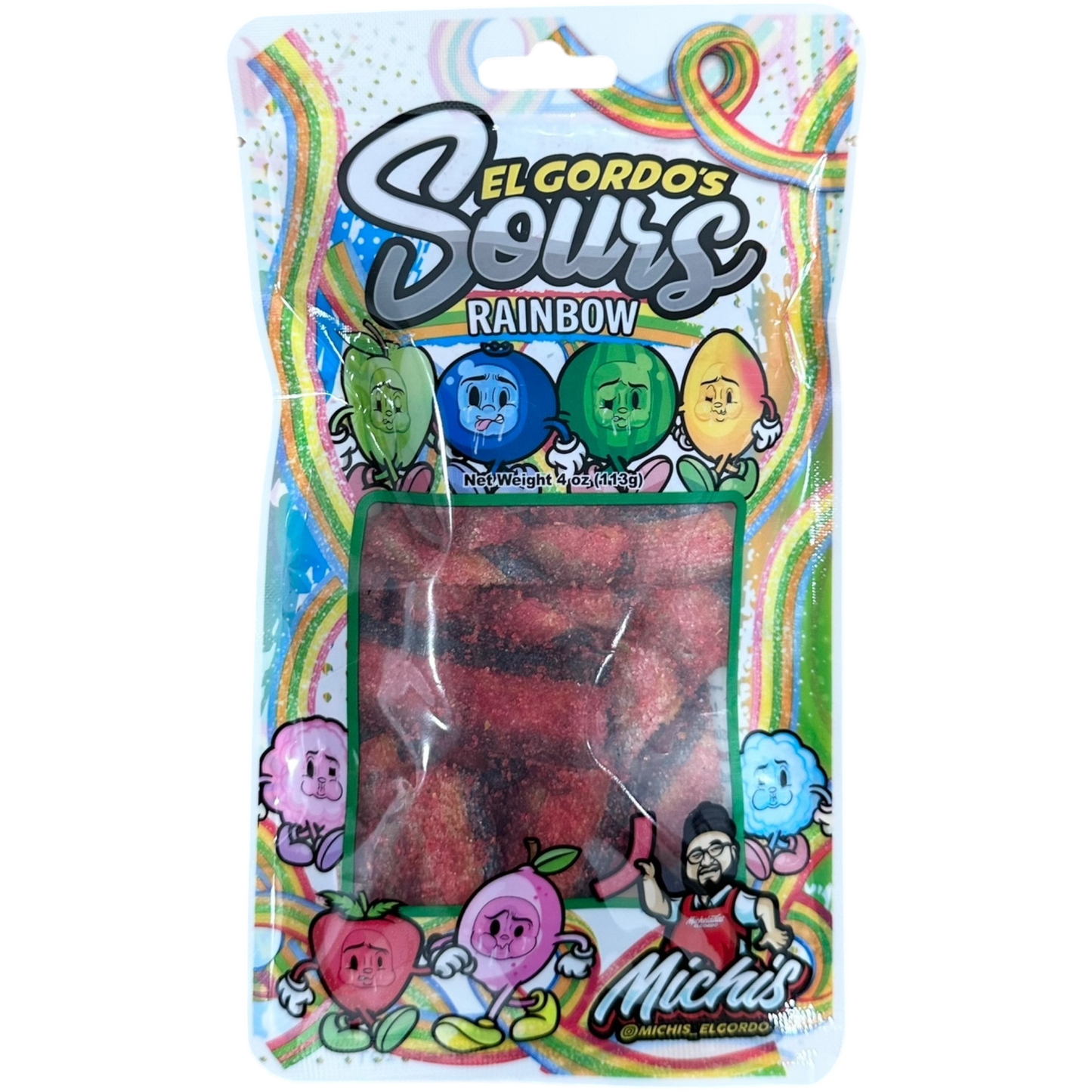 Cow Crack Wholesale - El Gordo Rainbow Chamoy Sours 4 oz