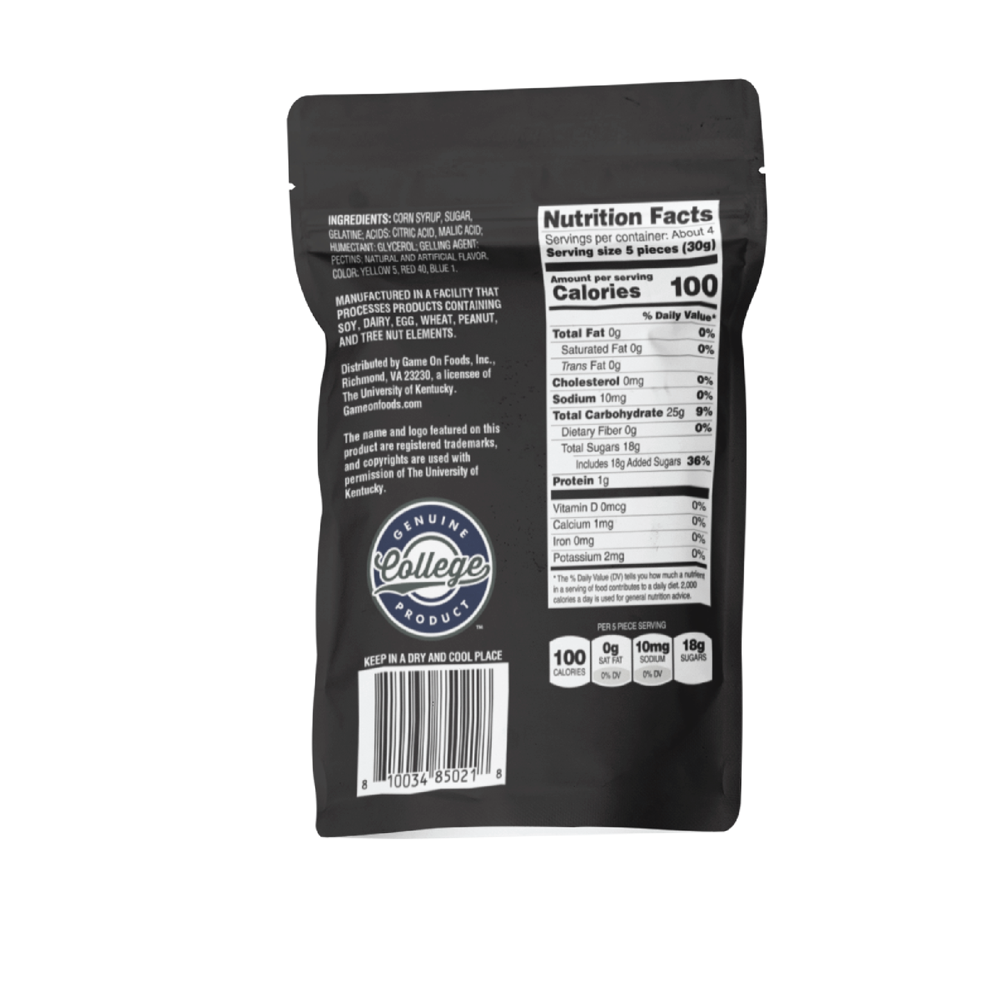 Kentucky Wildcats Sour Gummies
