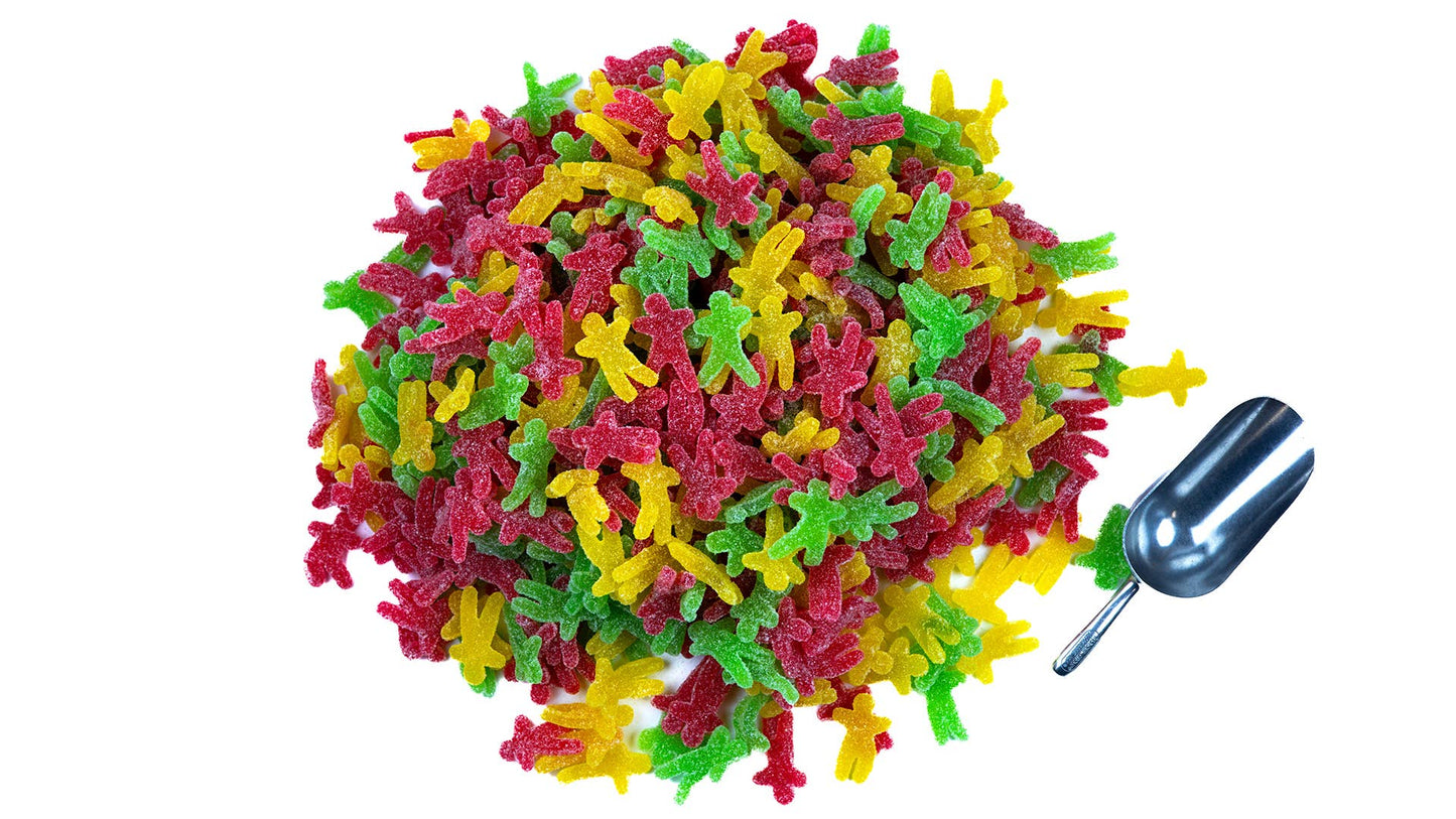 Sweetish- Swedish Candy Wholesale - Grahn's Swedish Fruit Jelly Men 7.7lbs
