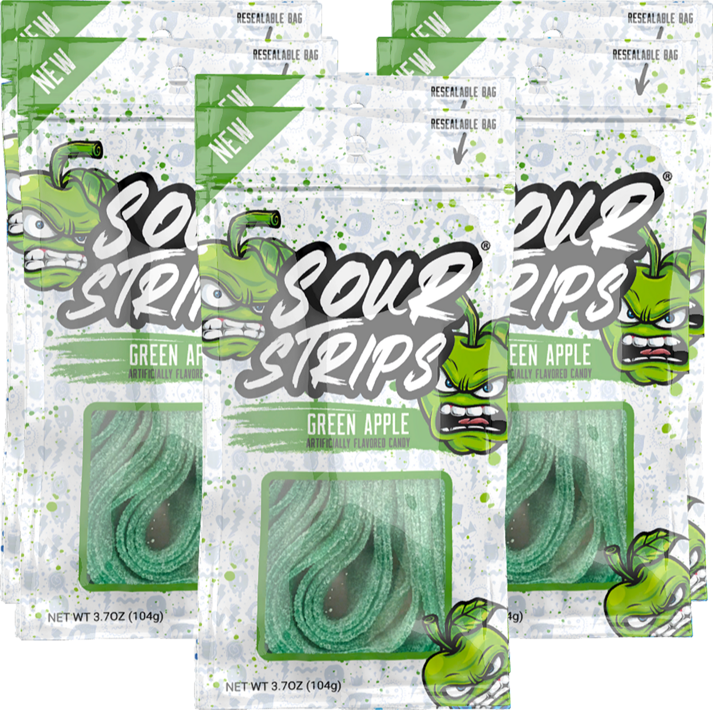 Cow Crack Wholesale - Sour Strips Green Apple 3.7 OZ