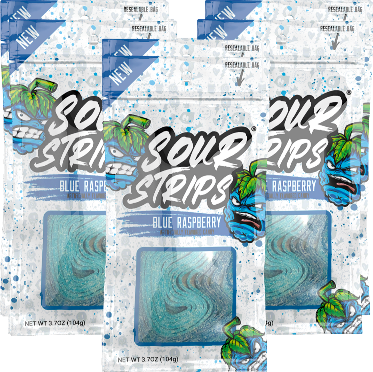 Cow Crack Wholesale - Sour Strips Blue Raspberry 3.7 OZ
