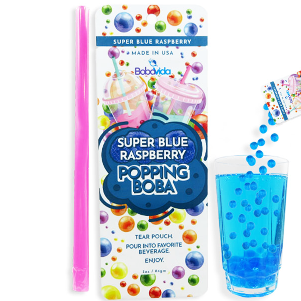 Cow Crack Wholesale - BobaVida Popping Boba Super Blue Raspberry Single Serve