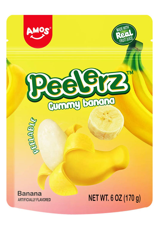 Grandpa Joe's Candy Shop - Amos Gummy Peelerz Banana 6oz, 12ct
