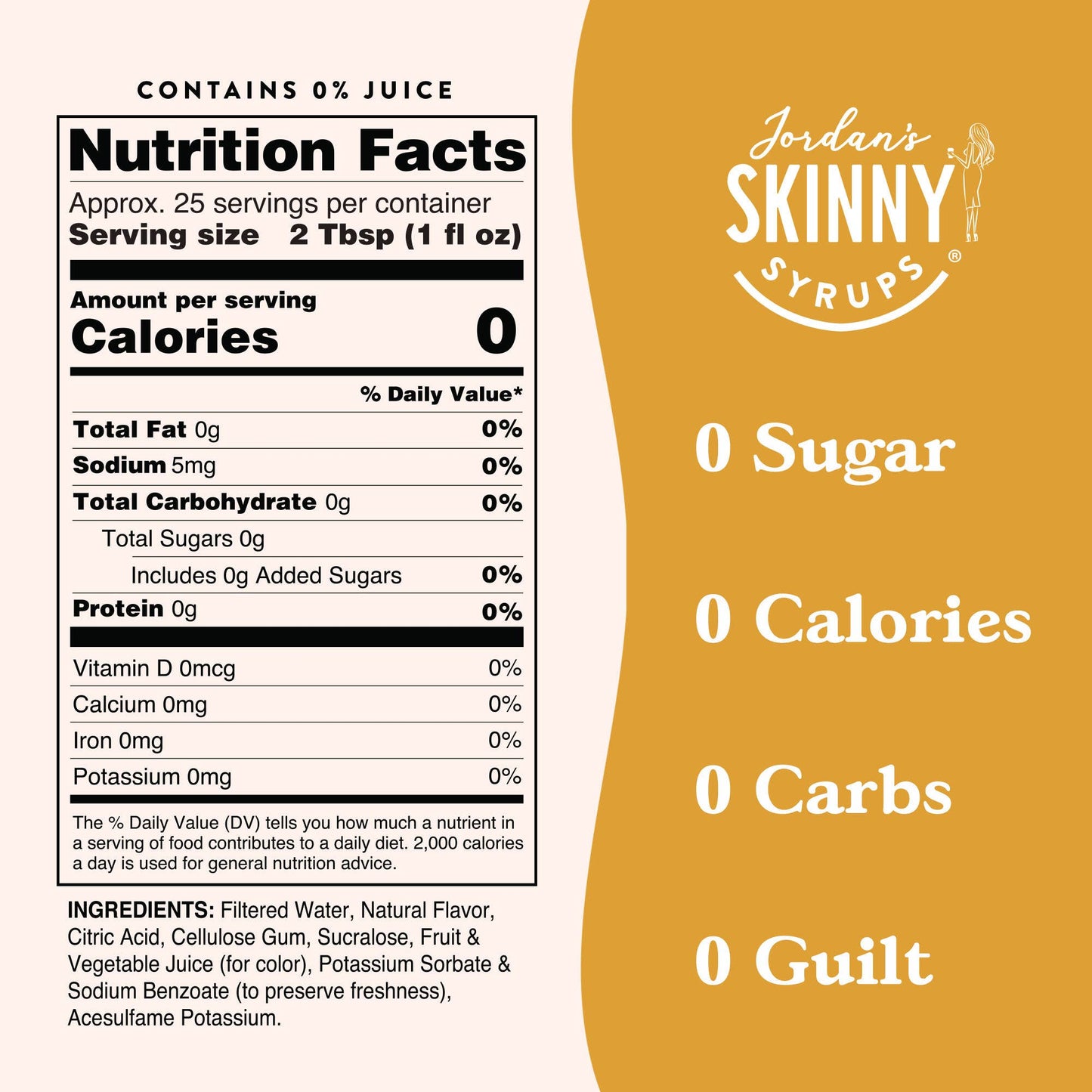 Jordan's Skinny Mixes - Sugar Free Pineapple Upside Down Cake Syrup