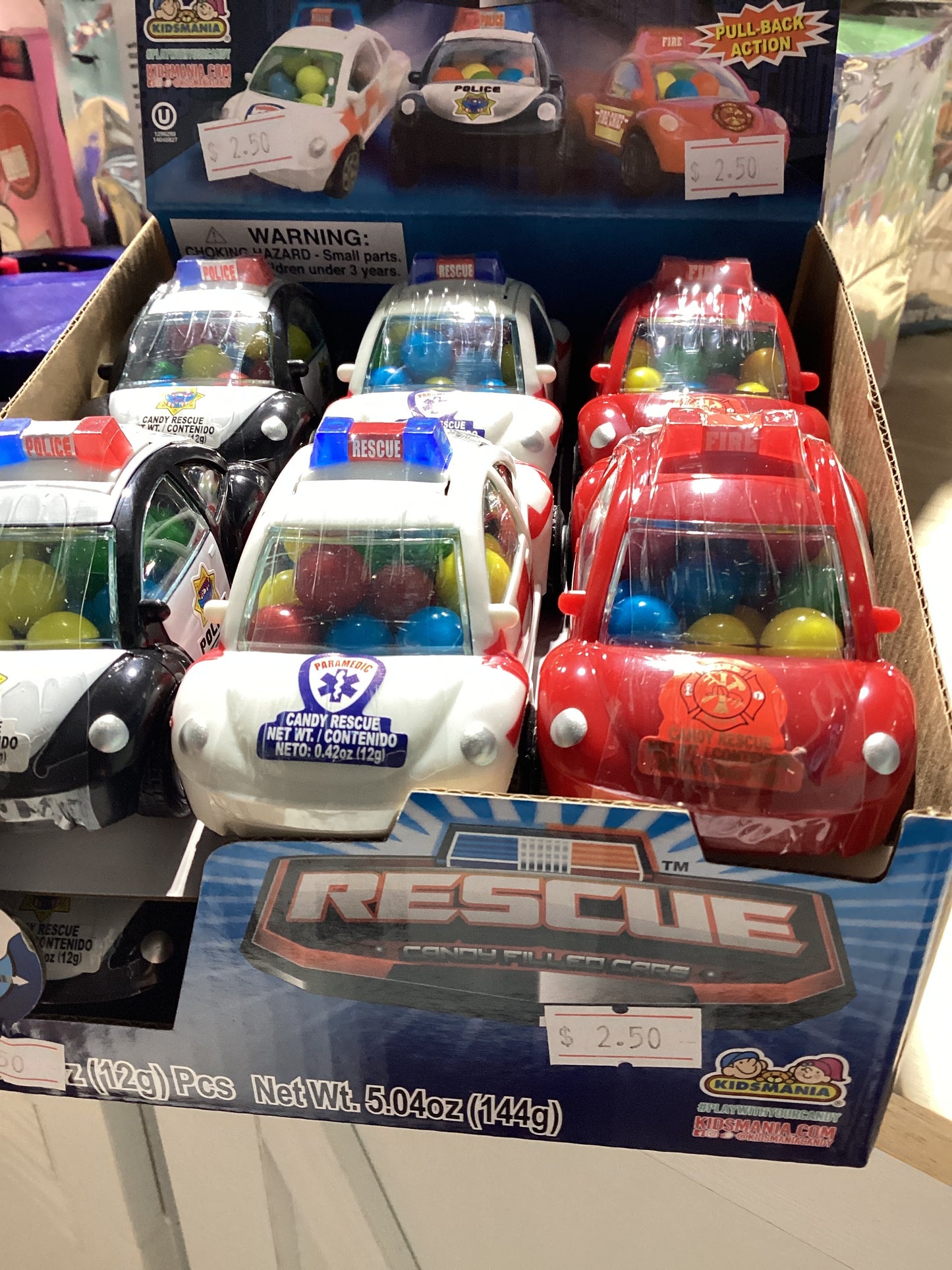 Rescue candy filled cars