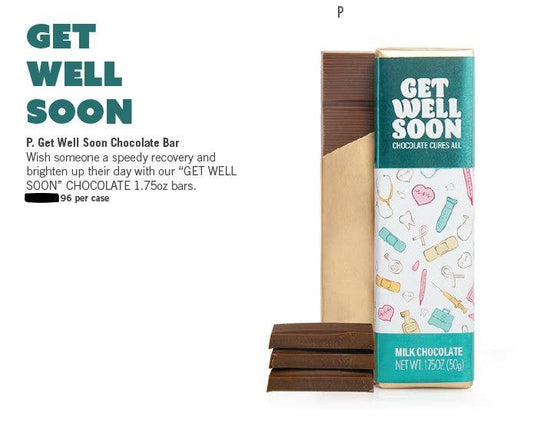 Astor Chocolate Corp. - Get Well Soon 1.75oz Milk Chocolate Bar - gourmet delicious