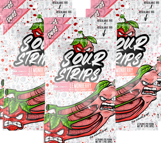 Cow Crack Wholesale - Sour Strips Duos LemonBerry 3.4 OZ