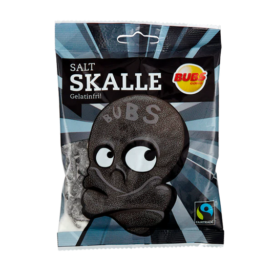 Showcase - BUBS Godis: Salty Skalle Liquorice Skulls Candy (90g)