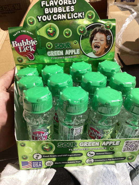 Bubble lick sour green apple