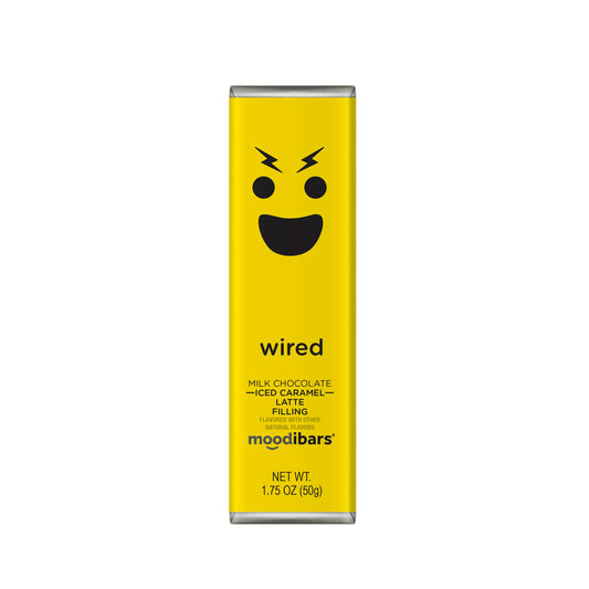 Astor Chocolate Corp. - Moodibars WIRED Milk Chocolate Iced Caramel Latte filled bar