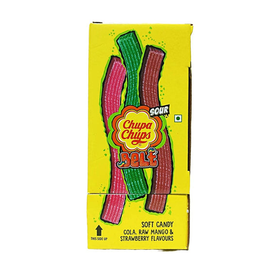 Global Bite Co - Chupa Chups Sour Belt Strawberry, Cola & Raw Mango 48Pck