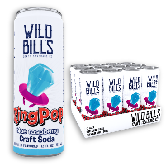 Grandpa Joe's Candy Shop - Wild Bill's Ring Pop, Blue Raspberry, 12oz Cans, 12ct