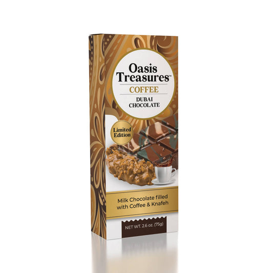 Showcase - Dubai Chocolate Bar Limited Edition Arabica Coffee by Oasis Treasures (75g)