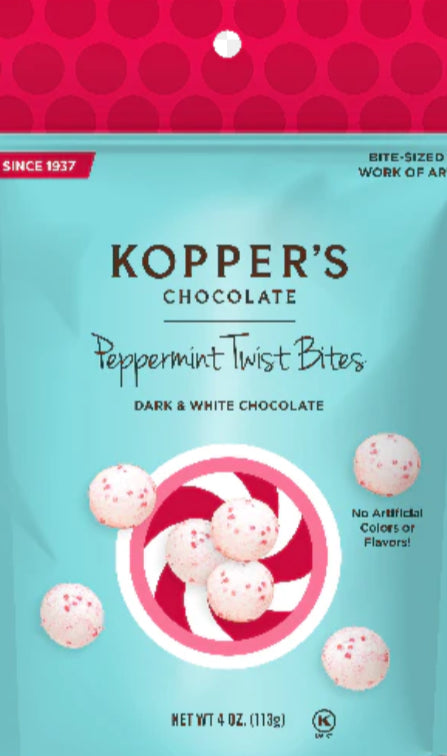 Kopper’s Chocolate Peppermint Twist Bites