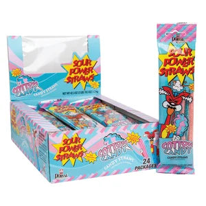 Sour Power Straws Cotton Candy