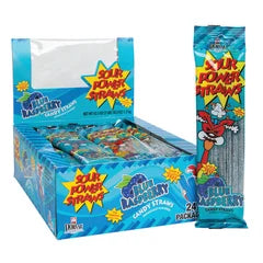 Sour Power Straws Blue Raspberry