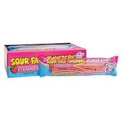 Face Twisters Sour Bubble Gum Strawberry