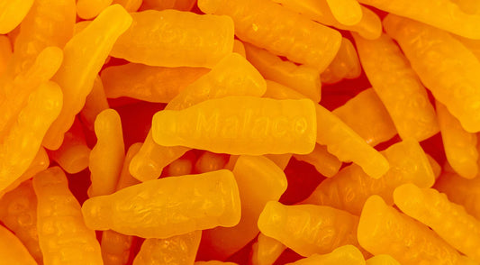 Sweetish- Swedish Candy Wholesale - Malaco Swedish Orange Bottles 7.16lbs
