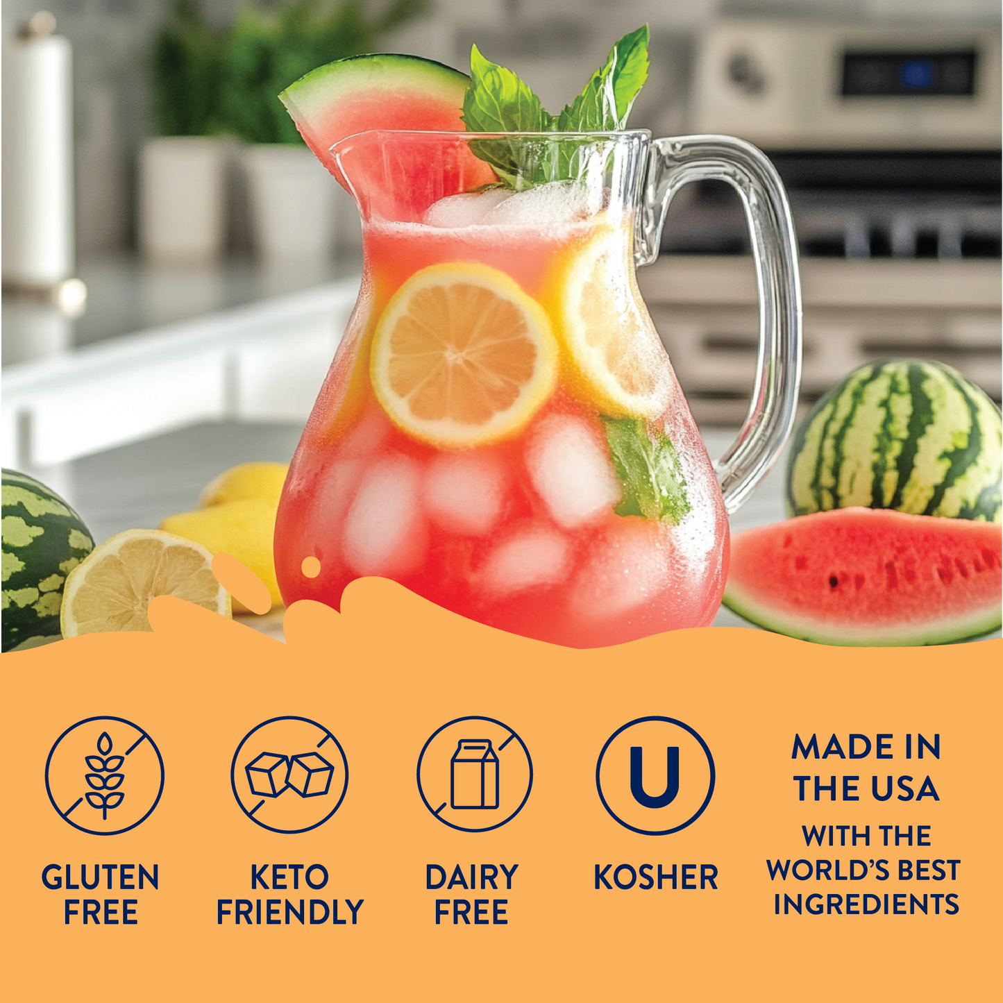 Jordan's Skinny Mixes - Sugar Free Watermelon Lemonade Syrup Concentrate