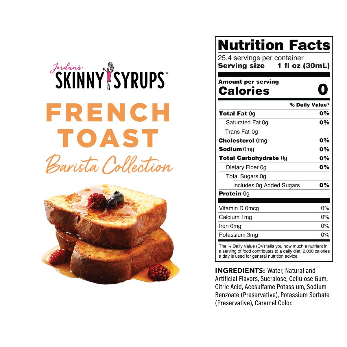 Jordan's Skinny Mixes - Sugar Free French Toast Syrup