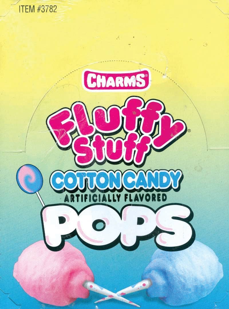 Pops Distro Inc - Charms Cotton Candy Fluffy Stuff Lollipops (18g)(48ct)