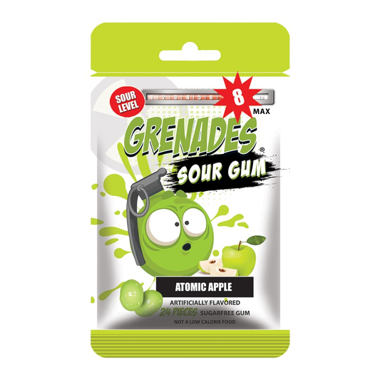 Cow Crack Wholesale - Grenades Sour Gum Atomic Apple 30 Count Bag