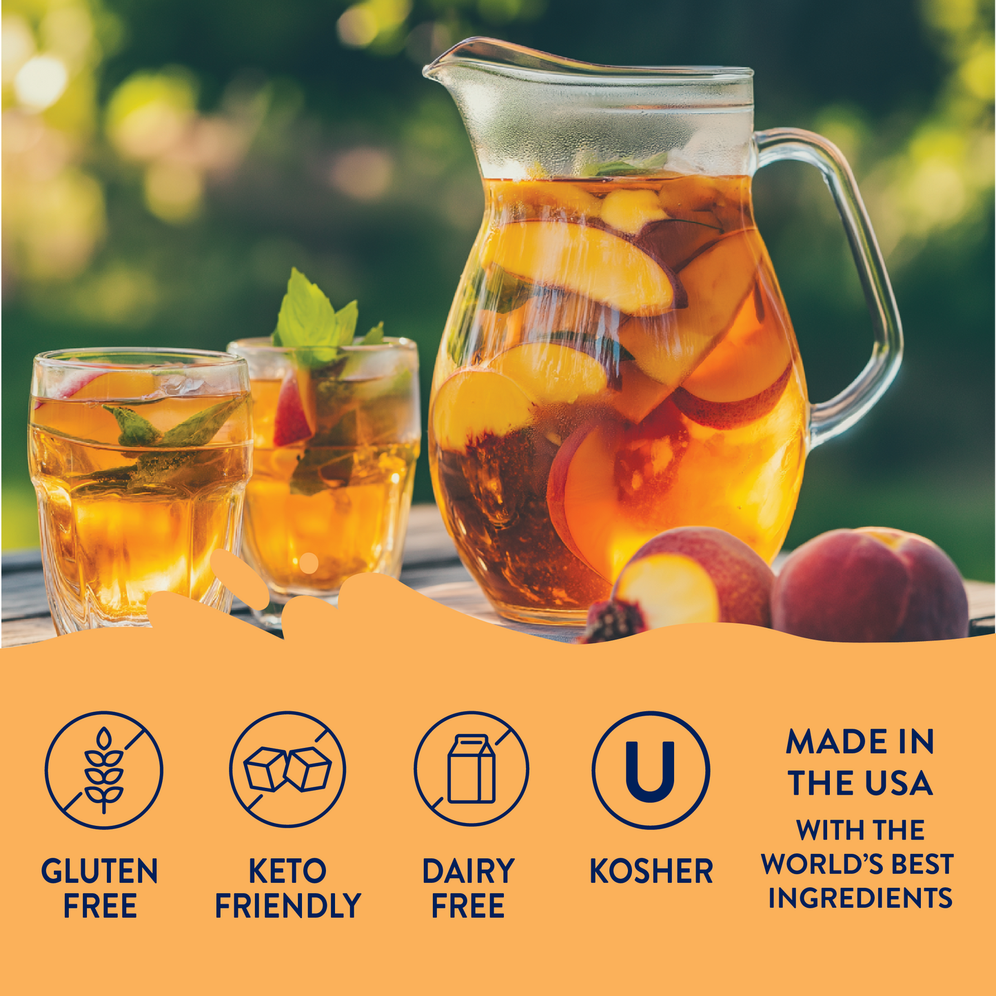 Jordan's Skinny Mixes - Sugar Free Peach Tea Syrup Concentrate