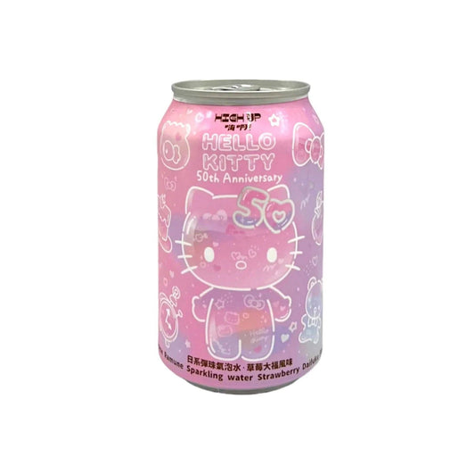 Pops Distro Inc - High Up Hello Kitty 50th Anniversary Strawberry Sparkling Water (330ml) Taiwan (6 pack)