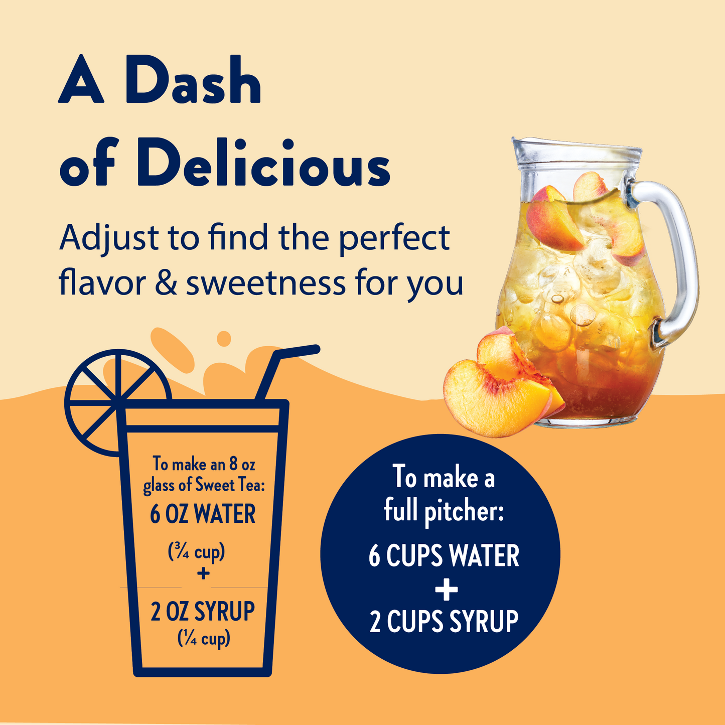 Jordan's Skinny Mixes - Sugar Free Peach Tea Syrup Concentrate