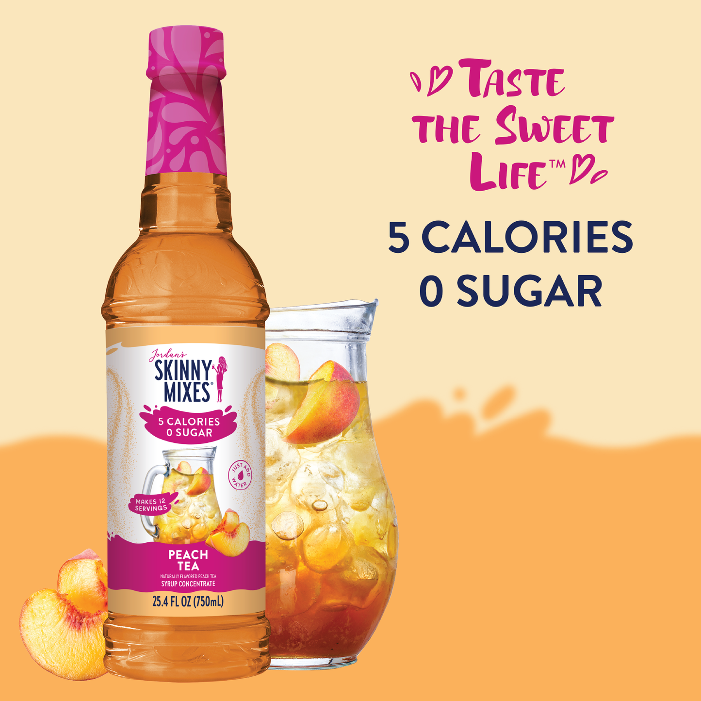 Jordan's Skinny Mixes - Sugar Free Peach Tea Syrup Concentrate