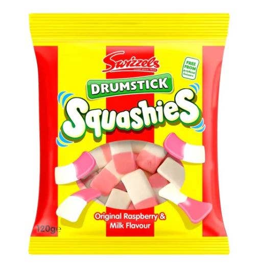 Grandpa Joe's Candy Shop - Swizzles Squashies Drumstick Original Raspberry/Milk, 12ct
