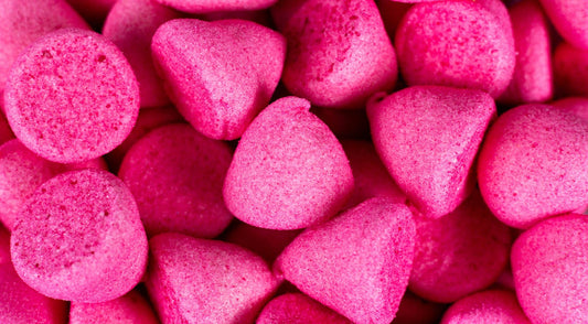 Sweetish- Swedish Candy Wholesale - Strawberry Swedish  Marshmallow Tops 2.20lbs