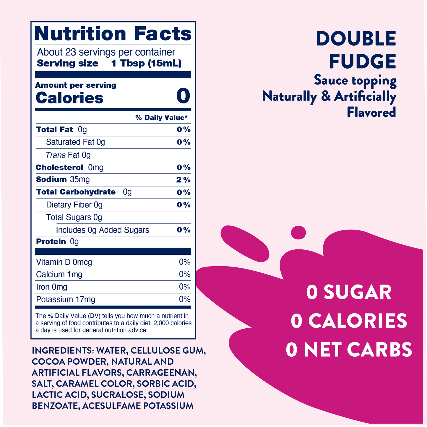 Jordan's Skinny Mixes - Sugar Free Double Fudge Sauce