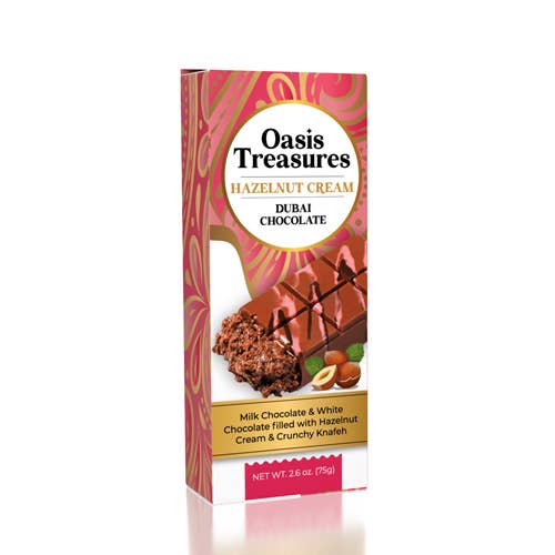 Showcase - Dubai Chocolate Bar Hazelnut Cream by Oasis Treasures (75g)