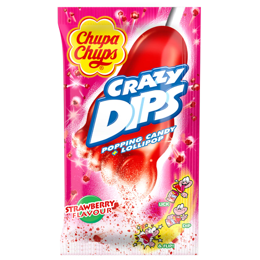 Global Bite Co - Chupa Chups Crazy Dip Strawberry